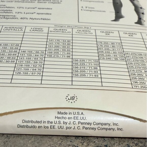 Sheer Caress Extra Support Pantyhose Sandalfoot Sz Average Color Bone Hosiery - Picture 9 of 10